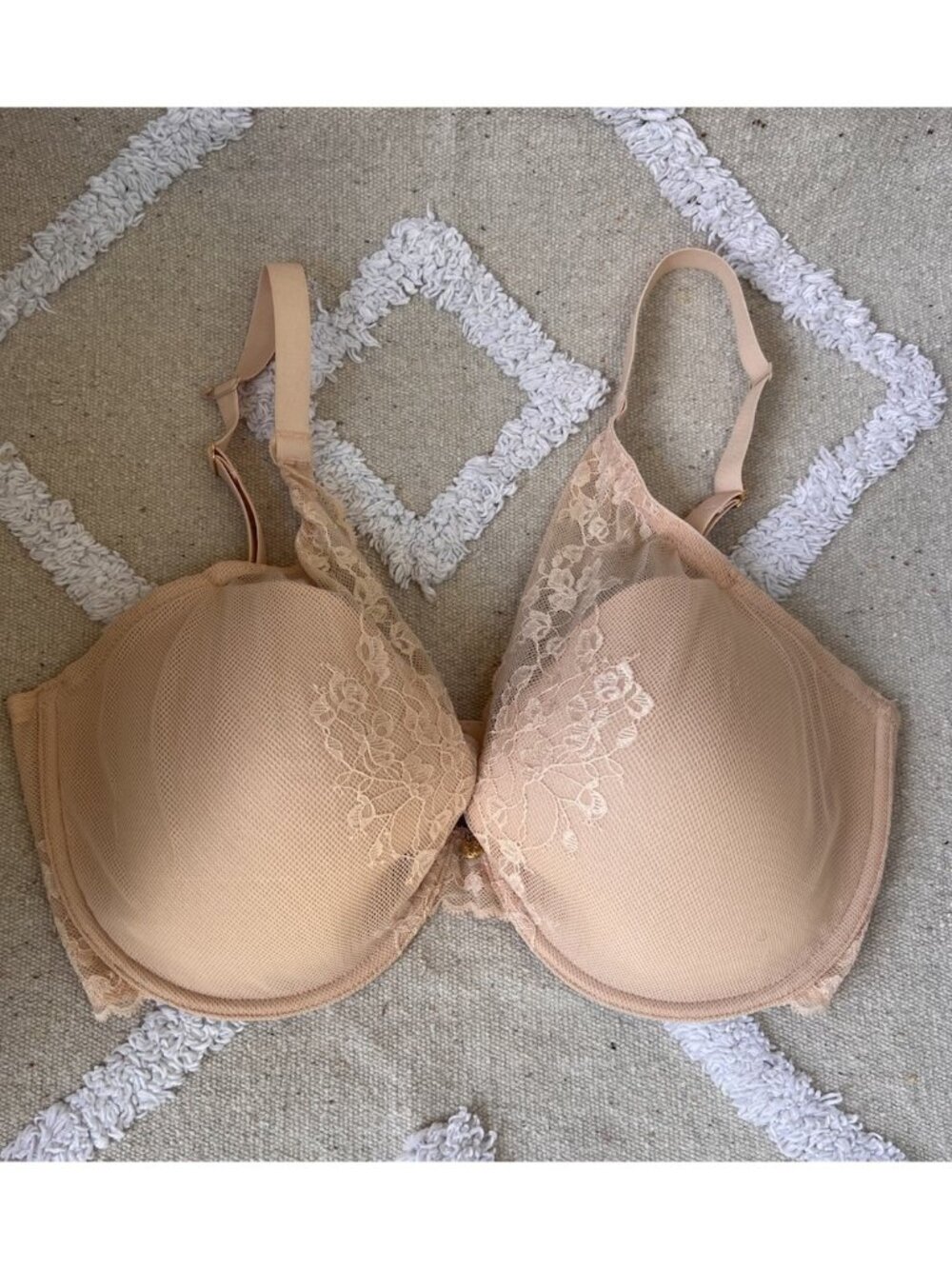 Natori Cherry Blossom Convertible Underwire Bra Nude Beige 721191 Size 34G